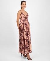 Rachel Roy Women's Chloe Floral-Chiffon Tiered Maxi Dress