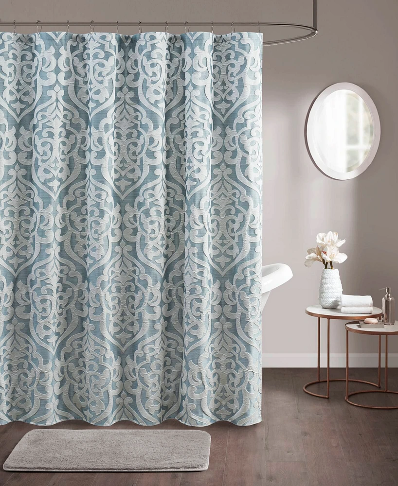 Madison Park Odette Jacquard Shower Curtain, 72" x