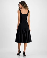 Rachel Roy Women's Hollie Square-Neck Midi Dress