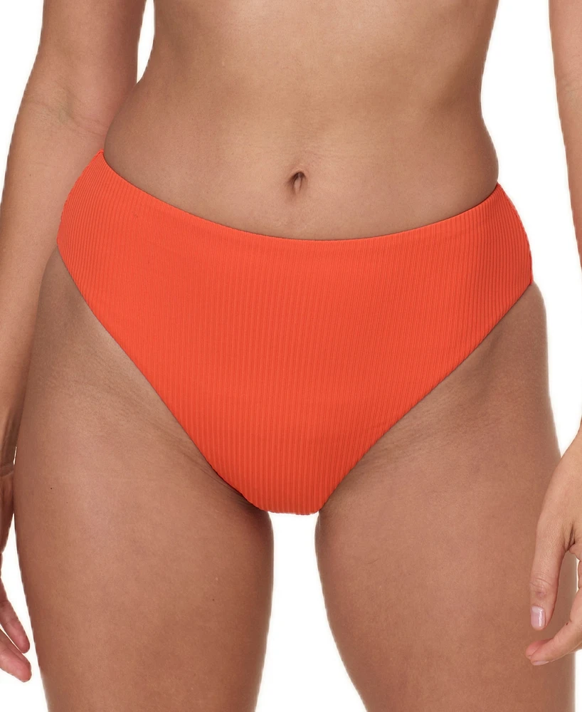 Andie Women's The 90s High-Waisted Ribbed Bikini Bottoms