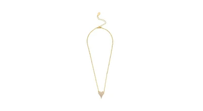 Rivka Friedman 18K Gold Clad Elongated Heart Necklace