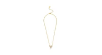 Rivka Friedman 18K Gold Clad Elongated Heart Necklace