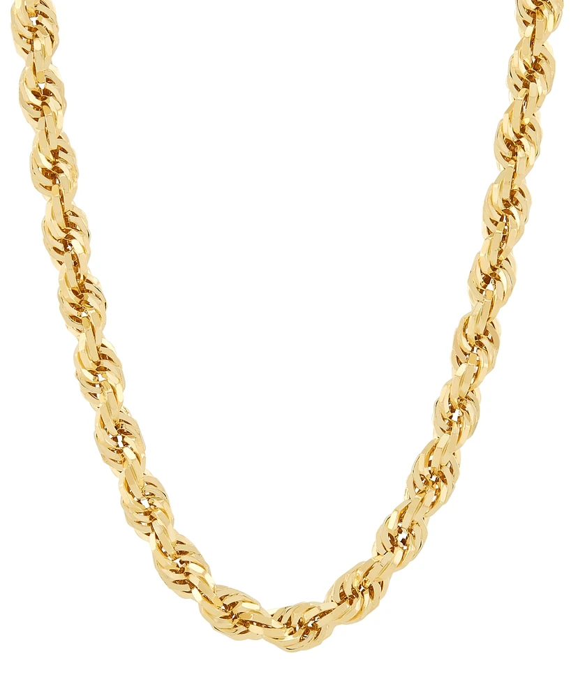 Lightweight Rope Chain Necklace (5.5mm) in 10k Yellow Gold, 22"