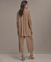 Donna Karan New York Womens Open Front Cardigan Sweater Ribbed Sweater Tank Pull On Pants