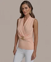 Donna Karan New York Women's Hardware-Trim Top