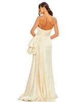 Mac Duggal Women's Strapless Cut Out Side Bow Gown