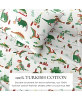 Linery & Co. Christmas Turkish Cotton Double-Brushed Flannel Bed Sheet Set