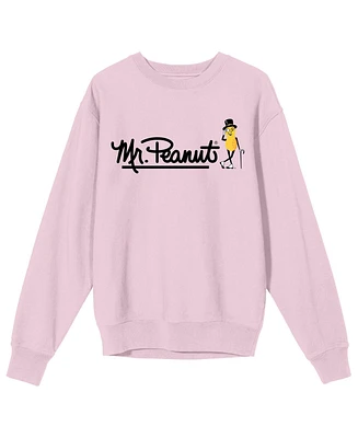 Hormel Foods Men's Planters Mr. Peanut Adult Pink Crew Neck Sweatshirt-3XL