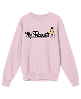 Hormel Foods Men's Planters Mr. Peanut Adult Pink Crew Neck Sweatshirt-3XL