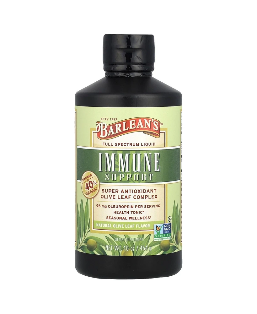 Barlean's Olive Leaf Complex, Natural Olive Leaf Flavor, 16 oz (454 g), Herbal Supplements,