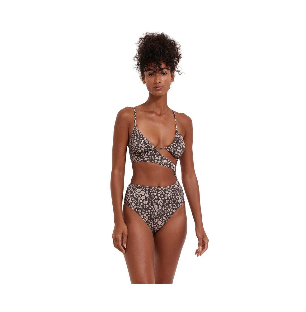 Flirrt Gottex Women's Bella Flora Cut Out One Piece