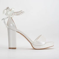 Renee Platform Sandals with Pearls