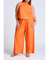 Eloquii Plus Boxy Scoop Neck Crop Tank
