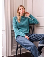 Celtic & Co. Women's Donegal Mock Neck Sweater