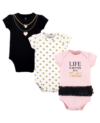 Little Treasure Baby Girls Treasure Cotton Bodysuits, Life In Tutu, Newborn