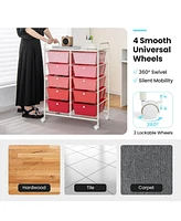 10-Drawer Rolling Storage Cart-Gradient