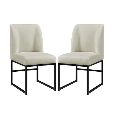 Yaheetech Upholstered Fabric Dining Room Chairs