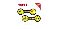 Tuffy Jr 2 Ball Tug Yellow Bone, 2 Pack Durable Squeaky Dog Toy