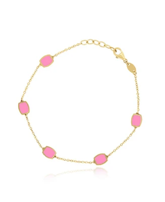 The Lovery Bubblegum Pink Icon Bracelet 14K Gold