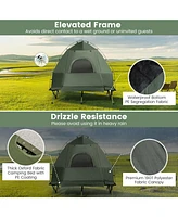 Camping Tent Cot, 5-in-1 Folding Camping Bed with Air Mattress, Pillow, Sleeping Bag, Waterproof Elevated Tent Shelter, Portable Outdoor Sleeping Cot