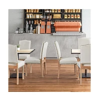 Yaheetech 2PCS Upholstered Kitchen Chairs Dining Room Chairs