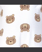 Hudson Baby Boys Cotton Coveralls 3pk Bear, 3-6 Months