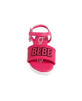 Bebe Little Girls Flat with Rhinestone Dangle Charm Sandals
