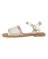 Bebe Little Girls Sparkly Fashion with Rhinestone Sandals