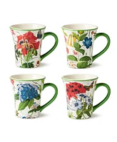 Certified International Greenhouse Mugs, Set of 4