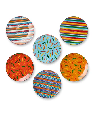 Certified International Caliente Salad Plates, Set of 6, Service for 6