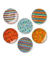 Certified International Caliente Salad Plates, Set of 6, Service for 6
