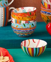 Certified International Caliente All-Purpose Bowls, Set of 6, Service for 6