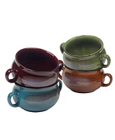 Certified International Reactive Glaze Soup Crocks, Set of 4, Service for 6