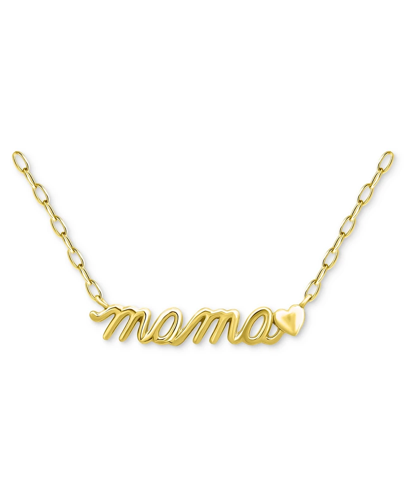 Giani Bernini Mama Pendant Necklace 18k Gold-Plated Sterling Silver (also Silver), 16" + 2" extender, Exclusively at Macy's