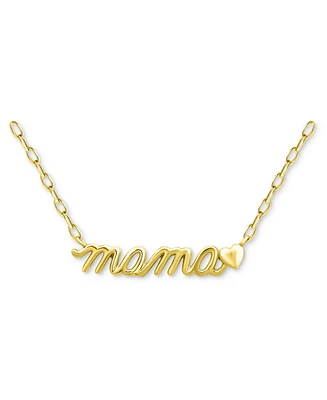 Giani Bernini Mama Pendant Necklace 18k Gold-Plated Sterling Silver (also Silver), 16" + 2" extender, Exclusively at Macy's