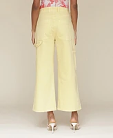 Avec Les Filles Women's High-Waist Cropped Carpenter Jeans