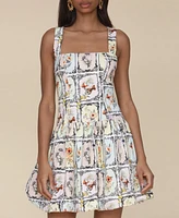 Avec Les Filles Women's Drop Waist Bubble Hem Mini Dress
