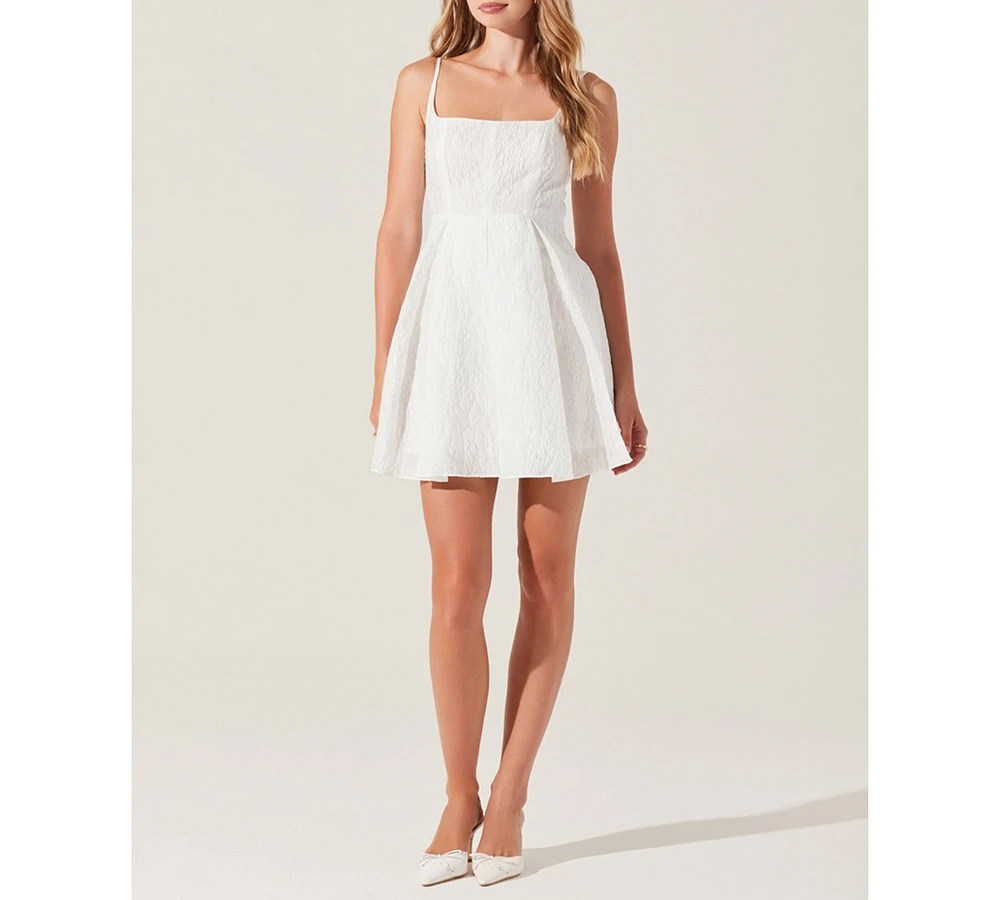 Astr the Label Women's Ellie Jacquard Fit & Flare Dress