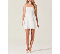 Astr the Label Women's Ellie Jacquard Fit & Flare Dress
