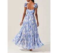 Astr the Label Women's Fritillaria Ruffle-Sleeve Maxi Dress