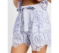 En Saison Women's Brynlee Belted Shorts