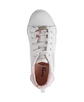 Bebe Little Girls Comfortable Low Top with Perforated Detail and Rhinestones Sneakers
