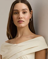 Lauren Ralph Women's Two-Tone Off-the-Shoulder Cocktail Dress