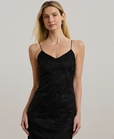 Lauren Ralph Women's Embroidered Sleeveless Cocktail Dress