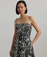 Lauren Ralph Women's Floral Belted Faille Cocktail Dress