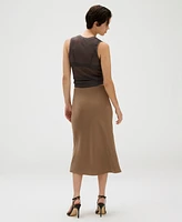 Calvin Klein Woman's Satin Midi Skirt
