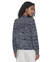 Calvin Klein Women's Printed Tie-Neck Blouse