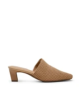 Anne Klein Women's Sianna Knit Block Heel Mules