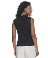 Calvin Klein Women's Johnny-Collar Sleeveless Sweater
