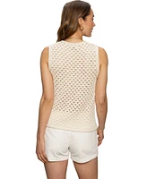 Sanctuary Women's Cotton Open-Stitch Sleeveless Tank